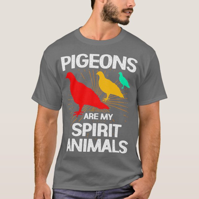 T-shirt Pigeon Vêtements Esprit Animal (Devant)