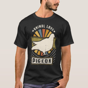 T-shirt Pigeon Vintage Classic Retro Animal