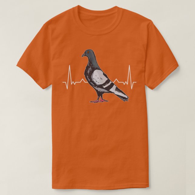 T-shirt pigeons pigeon battement de coeur ville pigeon tra (Design devant)