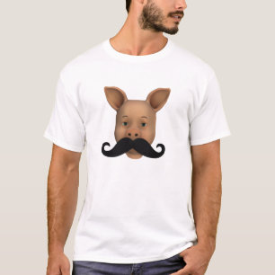 T-shirt Piglet Avec Moustache