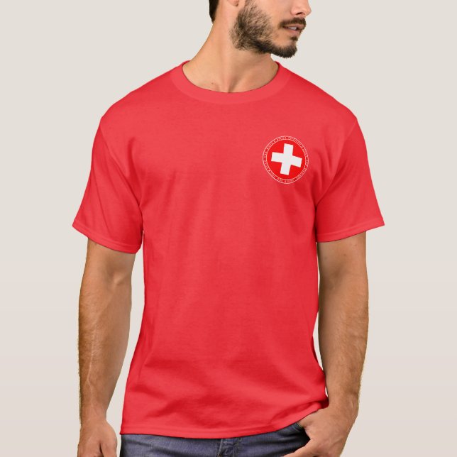 T-shirt Pikemen suisses rouges et chemise blanche de joint (Devant)