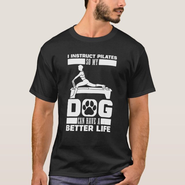 T-shirt Pilates Instructor Dog entraînement Reformer Leçon (Devant)