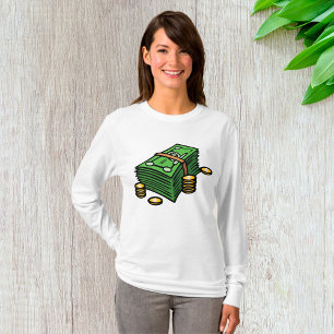 T-shirt Pile d'argent avec pièces d'argent