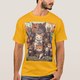 T-shirt Pile de chat