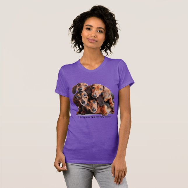 T-shirt Pile de chiens viennois (Devant entier)