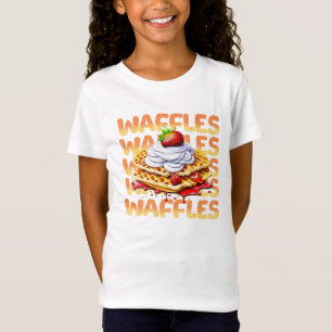 T-Shirt Pile de gaufres recouvertes de fraises
