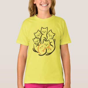 T-shirt Pile De Kitty Cats Drôle Mignonne Amoureux des cha
