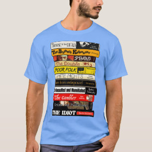 T-shirt Pile de livres de Fyodor Dostoyevsky