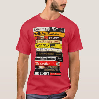T-shirt Pile de livres de Fyodor Dostoyevsky