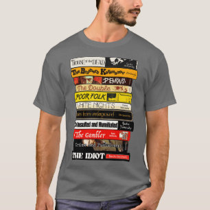 T-shirt Pile de livres de Fyodor Dostoyevsky