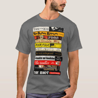 T-shirt Pile de livres de Fyodor Dostoyevsky