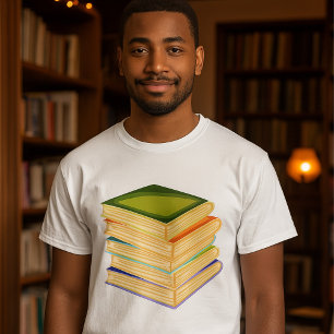 T-shirt Pile de livres Lover Art et lecture