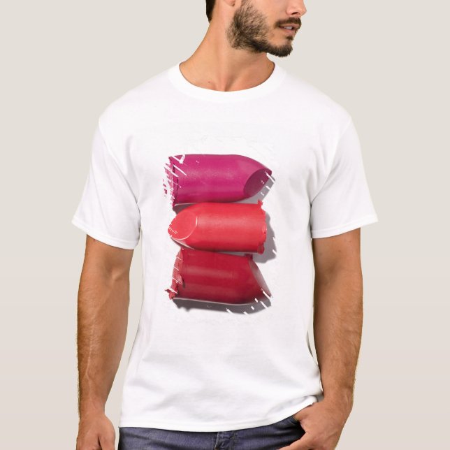 T-shirt Pile de rouge à lèvres cassé (Devant)