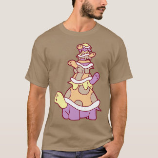 T-shirt Pile de tortue mignonne