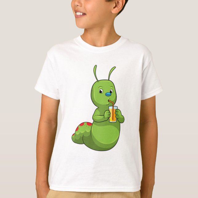T-shirt Pilier avec verre de jus d'orange (Devant)