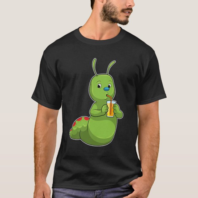 T-shirt Pilier avec verre de jus d'orange (Devant)