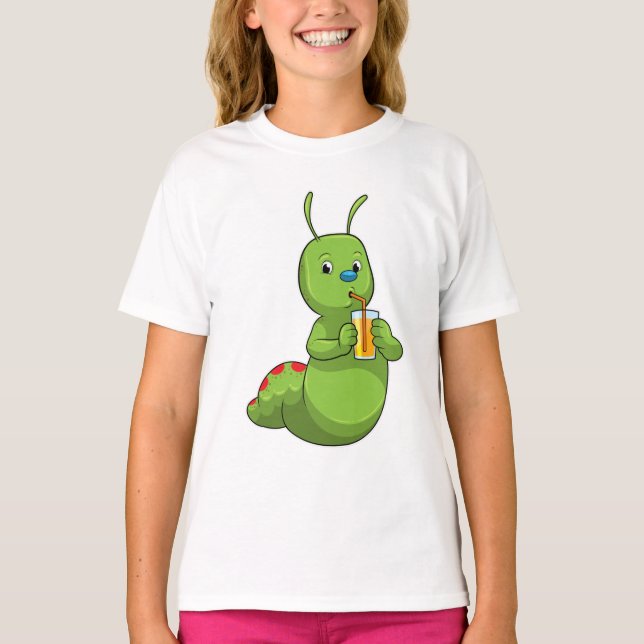 T-shirt Pilier avec verre de jus d'orange (Devant)