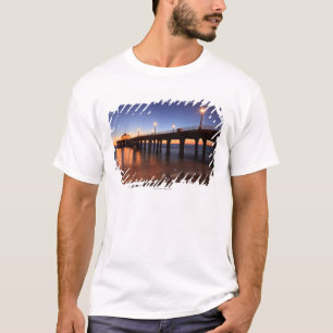 T-shirt Pilier de Manhattan Beach au coucher du soleil, la