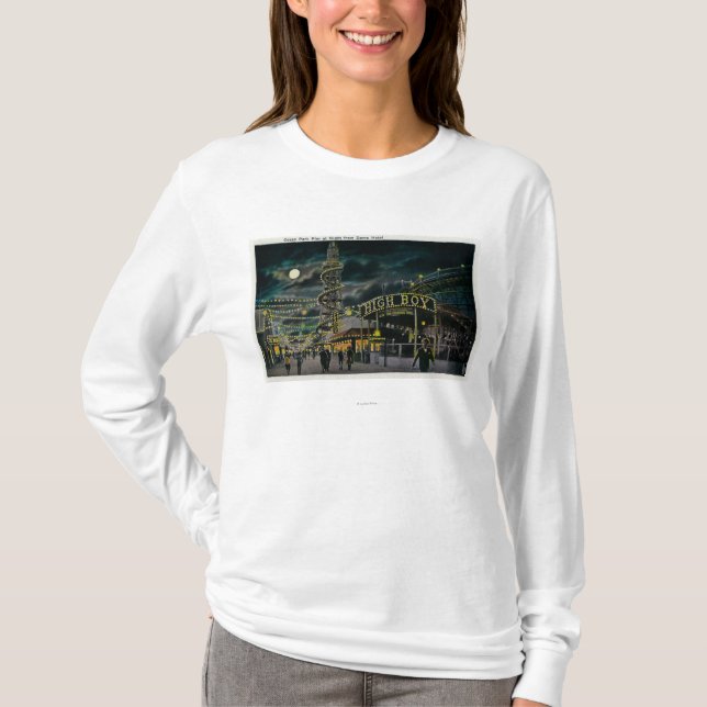 T-shirt Pilier de parc d'océan la nuit d'hôtel de dôme (Devant)