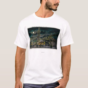 T-shirt Pilier de parc d'océan la nuit d'hôtel de dôme