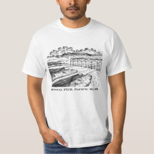 T-shirt Pilier en cristal, plage Pacifique