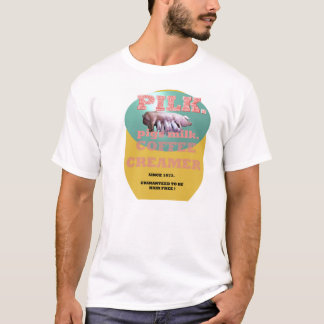 T-shirt PILK. Crémeuse de café de lait de porcs