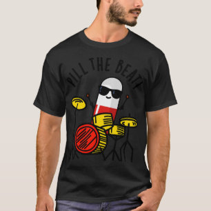 T-shirt Pill The Beat Cute Medicine Music Pun 1