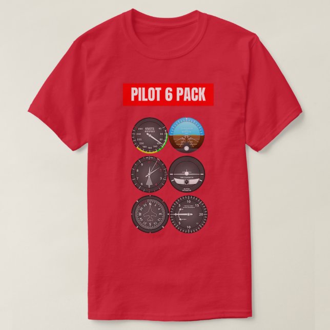 T-shirt Pilote 6 Pack 1 (Design devant)