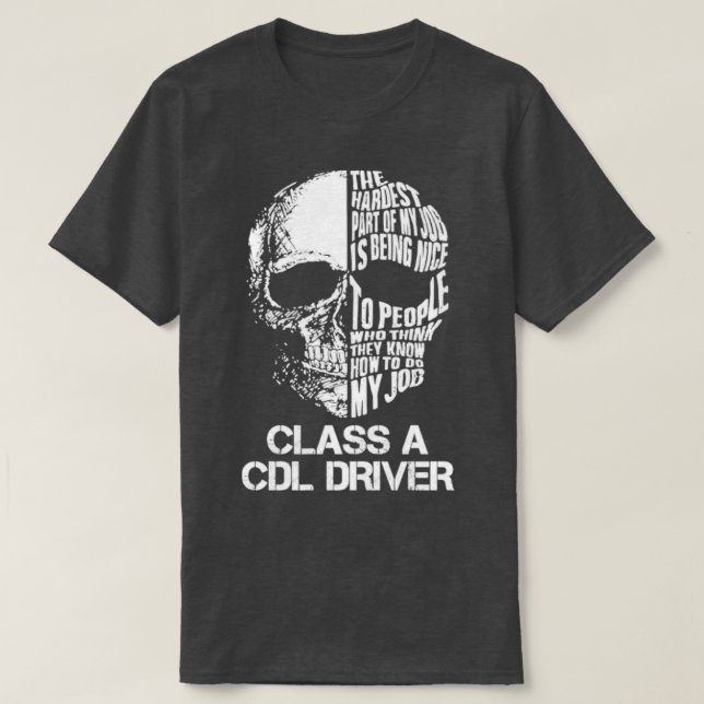T-shirt Pilote Cdl De Classe A (Design devant)