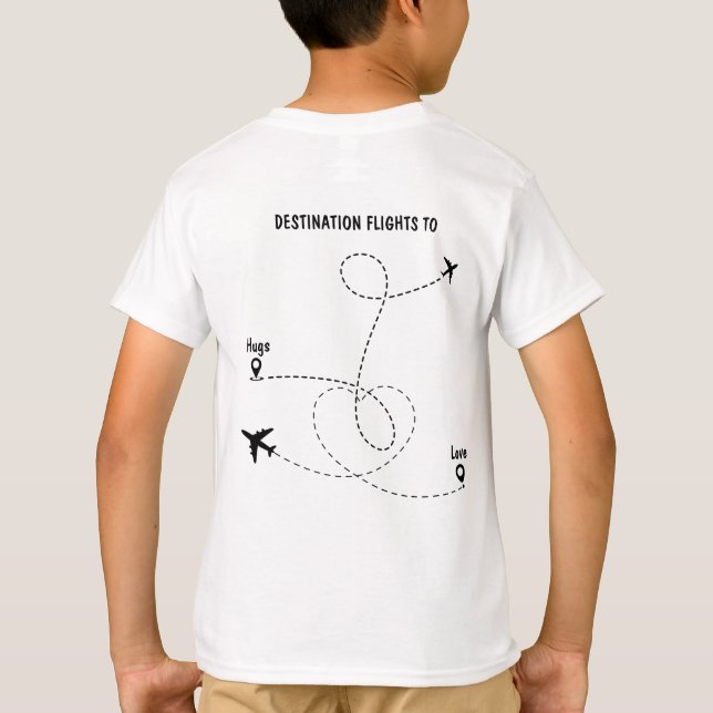 T-shirt pilote d'aviation blanche (Dos)
