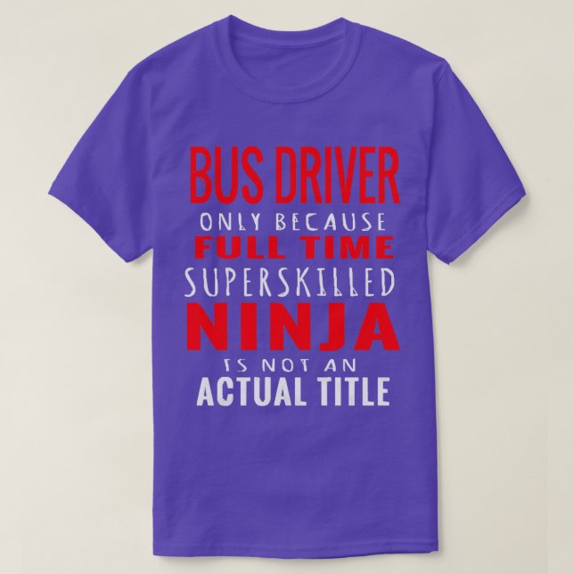 T-shirt Pilote de bus 44 (Design devant)