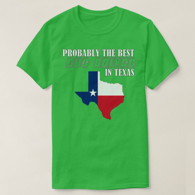 T-shirt Pilote de bus de carrière au Texas (Design devant)