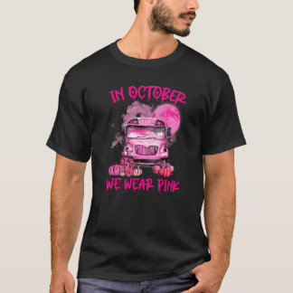 T-shirt Pilote de bus de l'école Peny Leopard Cancer du se