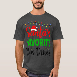 T-shirt Pilote de bus favori Santas