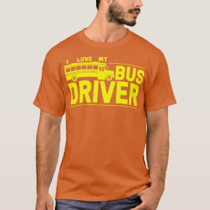T-shirt Pilote de bus J'aime mon pilote de bus