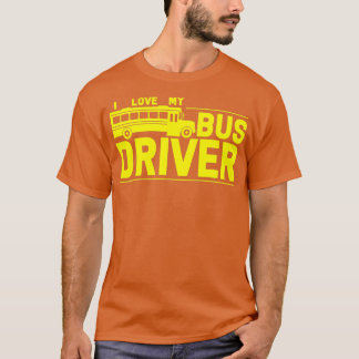 T-shirt Pilote de bus J'aime mon pilote de bus
