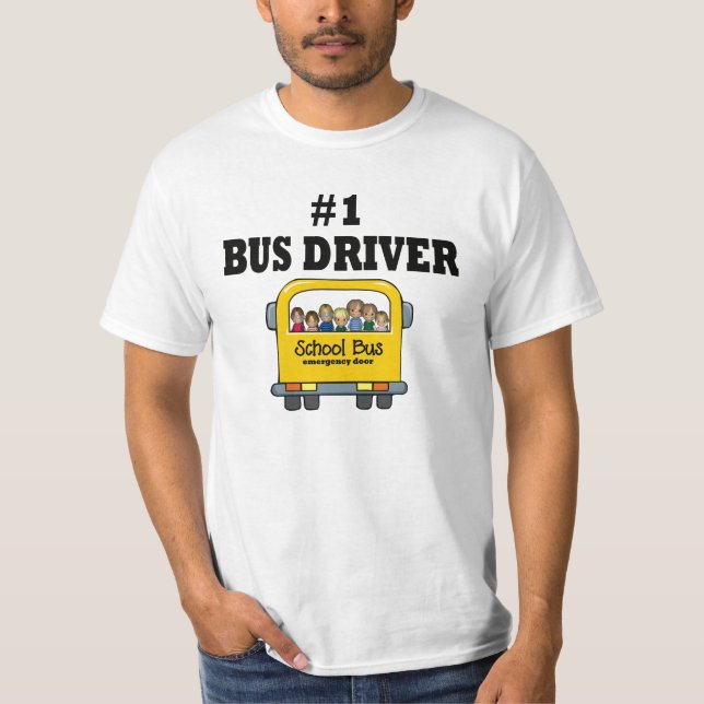 T-shirt Pilote de bus numéro un (Devant)