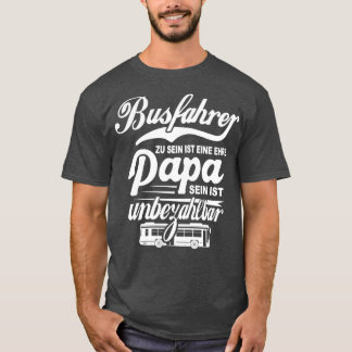T-shirt Pilote de bus Papa Bus Conduite Grand-père Bus pub
