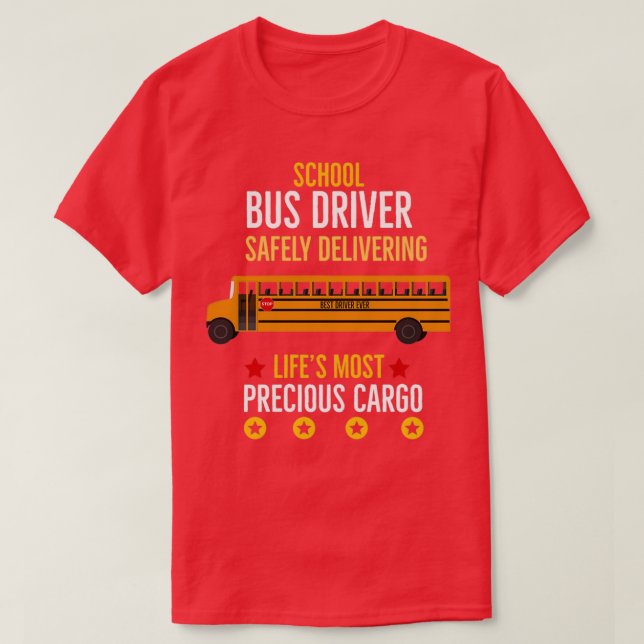 T-shirt Pilote de bus scolaire 4 (Design devant)