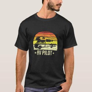 T-shirt Pilote De Camping-Car Rétro Pour Propriétaire De C