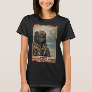 T-shirt Pilote de chats Mike Echo Oscar Whisky Comment