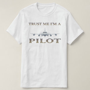 T-shirt pilote de chemise d'aviation avion avion de transp