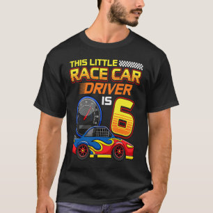 T-shirt Pilote de course 6e anniversaire 6 ans bébé garçon