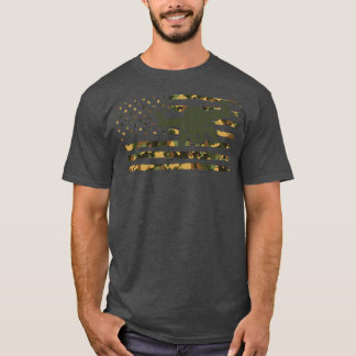 T-shirt Pilote de drone Camo Opérateur de drone Drapeau am