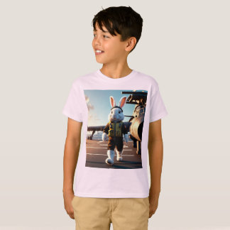 T-shirt Pilote de lapin à bouffée