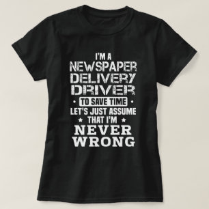 T-shirt Pilote de livraison de journaux