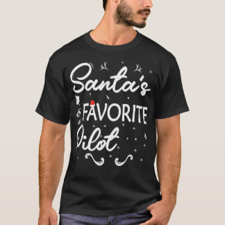 T-shirt Pilote de Noël favori de Santas