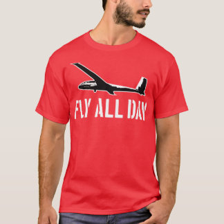 T-shirt Pilote de planeur volez toute la journée