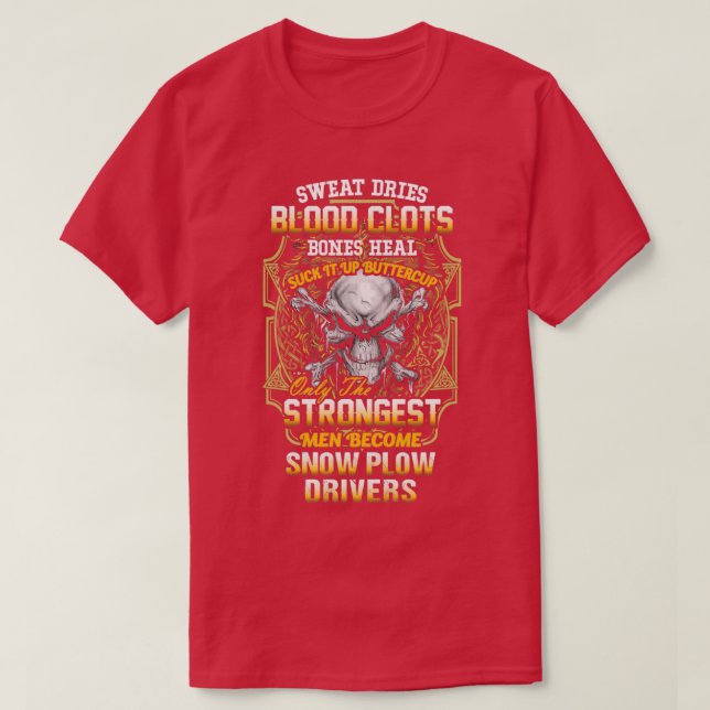 T-shirt Pilote de pression de neige la plus forte 1 (Design devant)