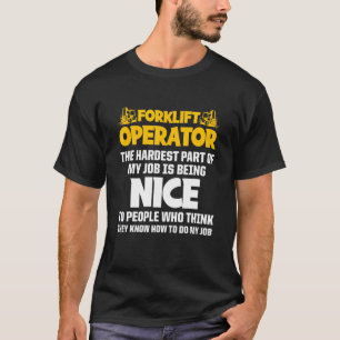 T-shirt Pilote de tâche de l'opérateur de chariot élévateu